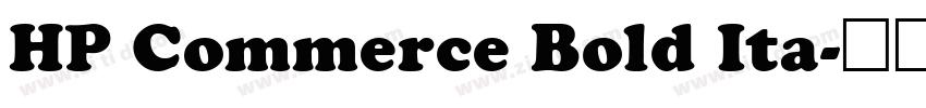 HP Commerce Bold Ita字体转换